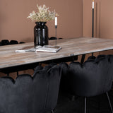 Jepara Matbord - Grå - 250*100*H76+Limhamn - Židle - Black Velvet_6
