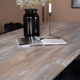 Jepara Matbord - Grå - 250*100*H76+Limhamn - Židle - Black Velvet_6