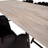 Jepara Matbord - Grå - 250*100*H76+Limhamn - Židle - Black Velvet_6