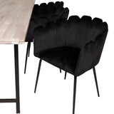 Jepara Matbord - Grå - 250*100*H76+Limhamn - Židle - Black Velvet_6