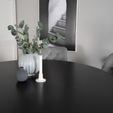 Copenhagen - Jídelní stůl kulatý - Černá / Black+Velvet Deluxe Jídelní židle - Černé nohy / Světle šedá velvet_6