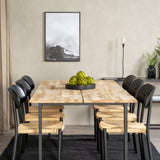 Cirebon Jídelní stůl 200*90cm - Teak / Black +Polly Jídelní židle - Black / Nature _6