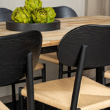 Cirebon Jídelní stůl 200*90cm - Teak / Black +Polly Jídelní židle - Black / Nature _6