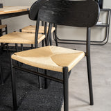 Cirebon Jídelní stůl 200*90cm - Teak / Black +Polly Jídelní židle - Black / Nature _6