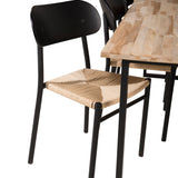 Cirebon Jídelní stůl 200*90cm - Teak / Black +Polly Jídelní židle - Black / Nature _6
