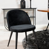 Copenhagen - Jídelní stůl kulatý - Hnědá / Černá+Velvet Matstol - Svart / Svart S