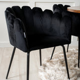 Copenhagen - Jídelní stůl kulatý - Hnědá / Černá+Limhamn - Židle - Black Velvet_6