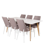 Polar Matbord - Ek-Look / Vit- 180*90*H75 +Leone 2.0 Polar Grey - Bílé nohy _6