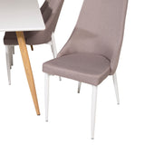 Polar Matbord - Ek-Look / Vit- 180*90*H75 +Leone 2.0 Polar Grey - Bílé nohy _6