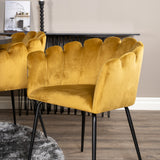 Copenhagen - Jídelní stůl kulatý - Black / Black+Limhamn - Židle - Gold Velvet_6