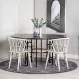 Copenhagen - Jídelní stůl kulatý - Černá / Černá + Bobby Windsor Jídelní židle - Grey_4