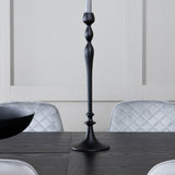 Zlatý rozkládací stůl - 180/220*85*H76 Černá dýha - Černé nohy - Mosazné detaily+Jídelní židle Polar Diamond - Černé nohy - Šedá Velvet_6