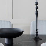 Zlatý prodlužovací stůl - 180/220*85*H76 Černá dýha - Černé nohy - Mosazné detaily +Jídelní židle Komfort - Černé nohy / Světle šedá Manšestr _4