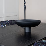 Zlatý rozkládací stůl - 180/220*85*H76 Černá dýha - Černé nohy - Mosazné detaily+Šípové křeslo - Černé nohy - Černý květ s potiskem Fabric_4