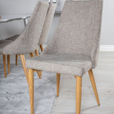 Polar Jídelní stůl 180 cm - Bílá deska / Bílé nohy +Leone - Jídelní židle - Dub/Světle šedá _6