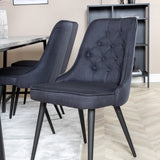 Jídelní stůl Jepara - 250*100*H76 - Šedá /Černá+Velvetová luxusní jídelní židle - Černé nohy - Černá Fabric_6