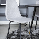 Jídelní stůl Dipp - 115 cm - Černá / Černá mosaz + Polar Diamond Jídelní židle - Černé nohy - Šedá látka_4