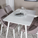 Polar Jídelní stůl 120 cm - White White +Leone 2.0 Polar Grey - White Nohy _4