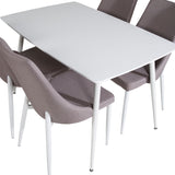 Polar Jídelní stůl 120 cm - White White +Leone 2.0 Polar Grey - White Nohy _4
