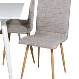 Polar Jídelní stůl 180 cm - Bílá deska / Bílé nohy+Windu Lyx Jídelní židle - Světle šedá / Dub_6