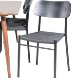 Jídelní stůl Polar 180 cm - Ořechová deska - Ořechové nohy + Jídelní židle Polly - Černá / Černá _6