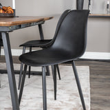 Jídelní stůl Inca - 160/200*85*H75 - Dub / Černá+Polar Plastová jídelní židle - Černé nohy / Černý Plast_4