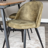 Jídelní stůl Inca - 160/200*85*H75 - Dub / Black+Velvet Jídelní křeslo - Černé nohy - Dusty Green Velvet_4