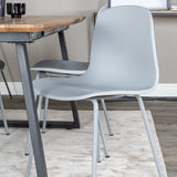 Jídelní stůl Inca - 160/200*85*H75 - Dub / Černá+Arktická jídelní židle - Šedé nohy - Šedý plast_4