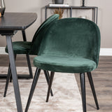 Inca Extentiontable - Černá deska / černá Nohy+Velvet Jídelní židle - Zelená / Černá_4