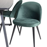 Inca Extentiontable - Černá deska / černá Nohy+Velvet Jídelní židle - Zelená / Černá_4