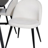 Rozšiřitelný Inca - černý top / černé nohy + sametová jídelní židle manšestr - béžová / černá_4