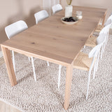 Posuvný rozkládací stůl - White Wash - 170+40+40cm +Jídelní židle Polly - Bílá / Přírodní _6