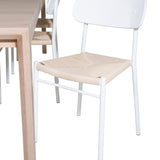 Posuvný rozkládací stůl - White Wash - 170+40+40cm +Jídelní židle Polly - Bílá / Přírodní _6