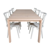 Posuvný prodlužovací stůl - White Wash - 170+40+40cm - Mariette - Jídelní židle - Šedá 6