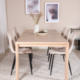 Posuvný rozkládací stůl - White Wash - 170+40+40cm +Jídelní židle Polar- Black le