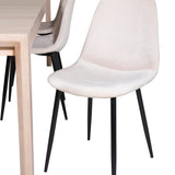 Posuvný rozkládací stůl - White Wash - 170+40+40cm +Jídelní židle Polar- Black le
