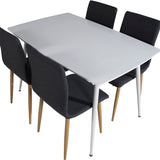 Polar Jídelní stůl 120 cm - White White +Windu Matstol - Ek-Look / Mörkgrå _4