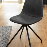 Inca Extentiontable - Černá deska / černé nohy + jídelní židle Polar s funkcí Spin