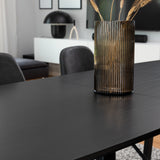 Inca Extentiontable - Černá deska / černé nohy + jídelní židle Polar s funkcí Spin