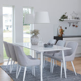 Polar Jídelní stůl 180 cm - Bílá deska / Bílé nohy+Plaza Jídelní židle - Bílá l