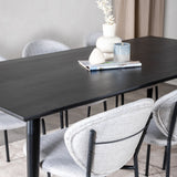 Jídelní stůl Dipp - 180*90cm - Černá dýha / celé černé nohy + Jídelní stůl Vault