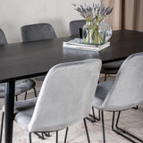 Dipp jídelní stůl - 180*90cm - Černá dýha / celé černé nohy + Muce Jídelní Cha