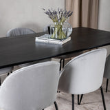 Dipp Jídelní stůl - 180*90cm - Černá dýha / celé černé nohy + Wrinkles Jídelna