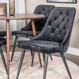 Plaza Kulatý stůl 100 cm - Ořechová deska - Ořechové nohy+Jídelní židle Velvet Deluxe