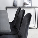 Jídelní stůl Marina - černá deska / černé nohy + jídelní židle Polar - černé nohy /