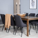Posuvný prodlužovací stůl - Dub kouřový - 170+40+40 cm + Jídelní židle Velvet Deluxe -