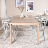 Slider Extension Table - White Wash - 170+40+40cm - Bobby - Jídelní židle - Světle šedá 6