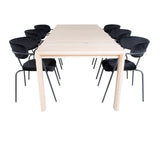 Slider Extension Table - White Wash - 170+40+40cm +Arrow křeslo - Černé nohy