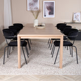 Slider Extension Table - White Wash - 170+40+40cm +Arrow křeslo - Černé nohy