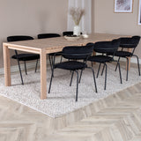 Slider Extension Table - White Wash - 170+40+40cm +Arrow křeslo - Černé nohy